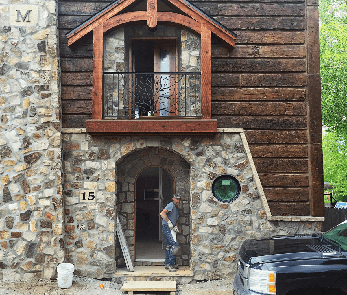 concrete log sliding