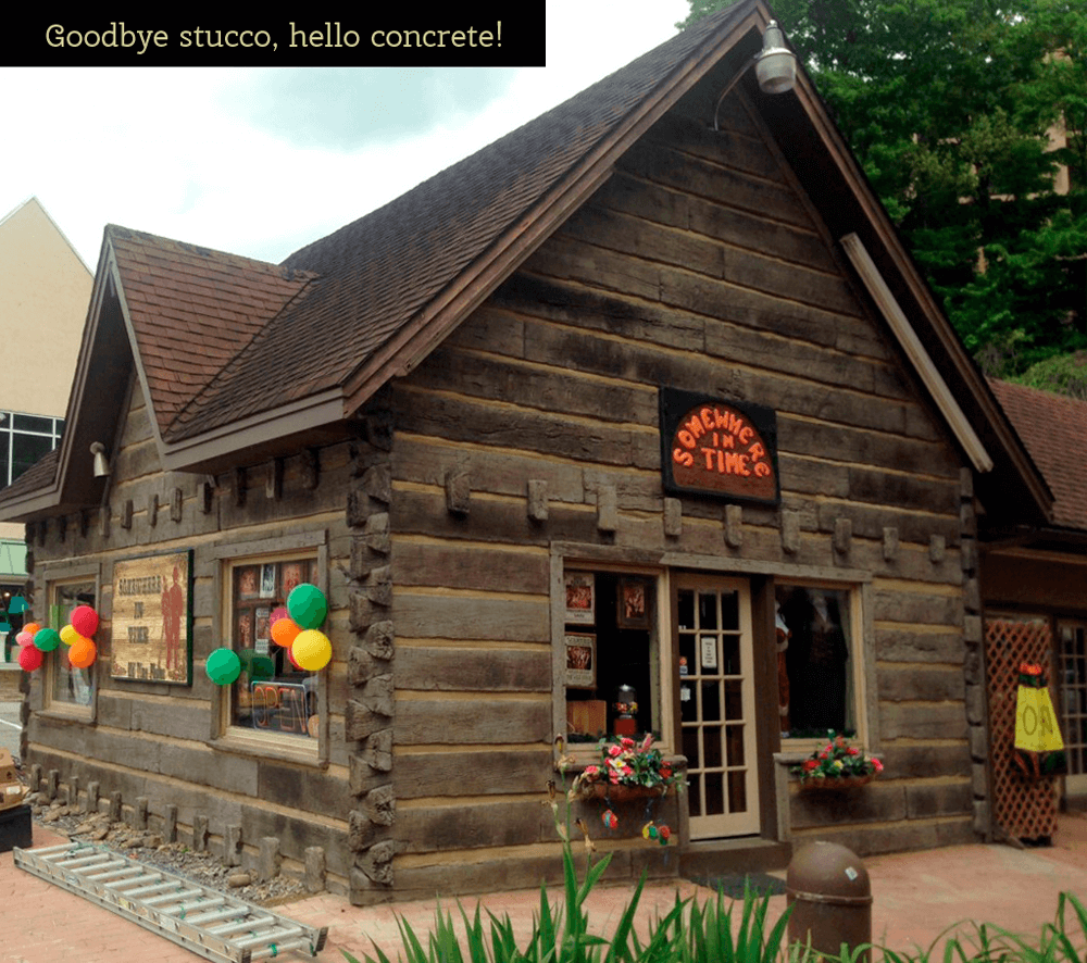 concrete log sliding