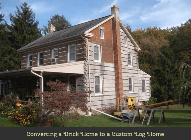 turning brick into a log home